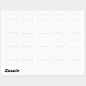 Elegant Gold aangepaste script namen bruiloftsfavo Ronde Sticker (Vel)