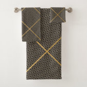 ELEGANT GOLD ABSTRACT BAD HANDDOEK (Insitu)