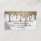 Elegant Gold Abstract Bokeh Glitter Shining Visitekaartje (Achterkant)