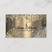 Elegant Gold Abstract Bokeh Glitter Shining Visitekaartje (Voorkant)