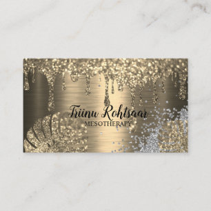 Elegant Gold Abstract Bokeh Glitter Shining Visitekaartje