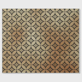 Elegant Gold Abstract Floral Circles Patroon | Cadeaupapier (Vlak)