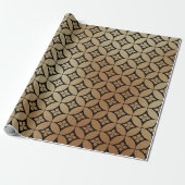 Elegant Gold Abstract Floral Circles Patroon | Cadeaupapier (Uitgerold)