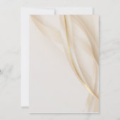 Elegant Gold Abstract Modern Wedding Uitnodiging (Achterkant)