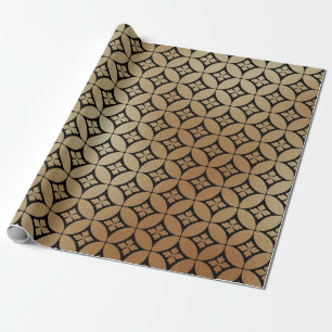 Elegant Gold Abstracte flessenpatroon  Cadeaupapier