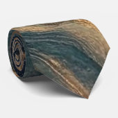 Elegant Gold Accent Tie / Elegante Krawatte Stropdas (Opgerold)