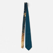 Elegant Gold Accent Tie / Elegante Krawatte Stropdas (Achterkant)
