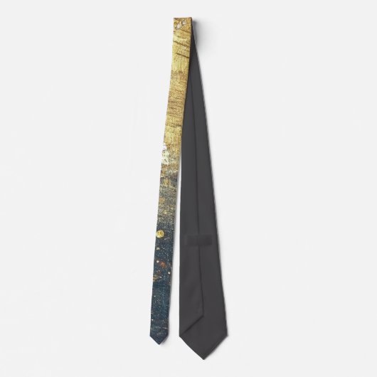 Elegant Gold Accent Tie / Elegante Krawatte Stropdas (Achterkant)
