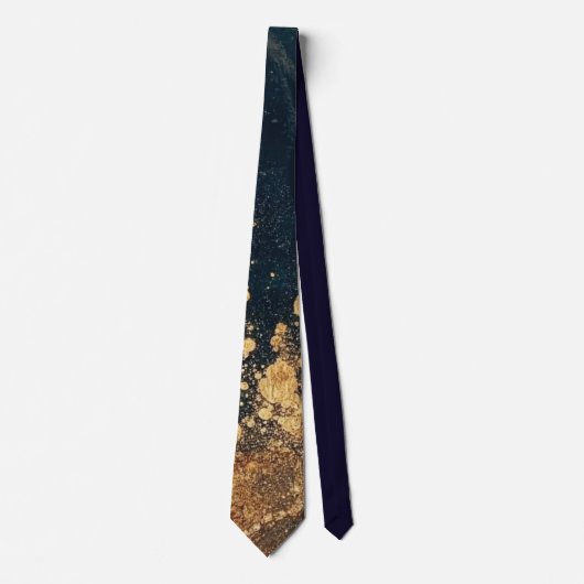 Elegant Gold Accent Tie / Elegante Krawatte Stropdas (Voorkant)