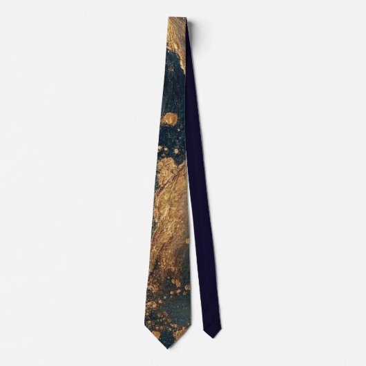Elegant Gold Accent Tie / Elegante Krawatte Stropdas (Voorkant)