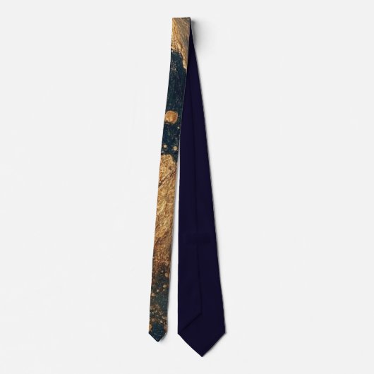 Elegant Gold Accent Tie / Elegante Krawatte Stropdas (Achterkant)