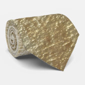 Elegant Gold Accent Tie / Elegante Krawatte Stropdas (Opgerold)