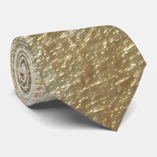 Elegant Gold Accent Tie / Elegante Krawatte Stropdas (Opgerold)