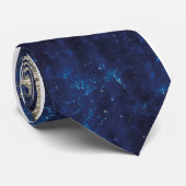 Elegant Gold Accent Tie / Elegante Krawatte Stropdas (Opgerold)