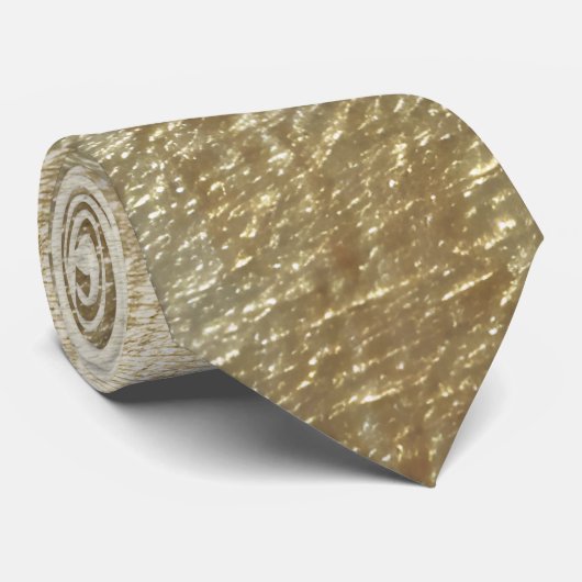 Elegant Gold Accent Tie / Elegante Krawatte Stropdas (Opgerold)