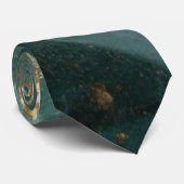 Elegant Gold Accent Tie / Elegante Krawatte Stropdas (Opgerold)