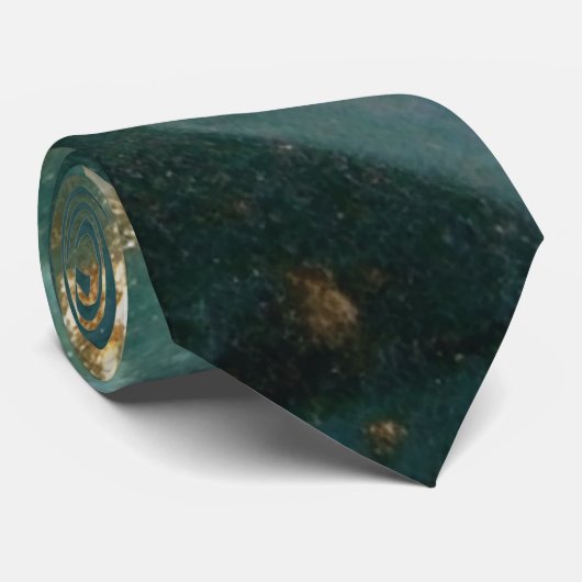 Elegant Gold Accent Tie / Elegante Krawatte Stropdas (Opgerold)