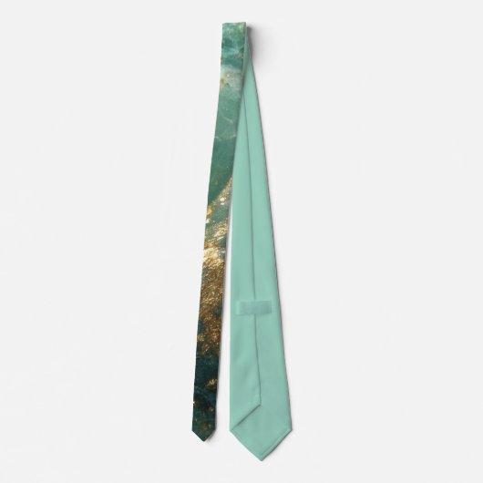 Elegant Gold Accent Tie / Elegante Krawatte Stropdas (Achterkant)