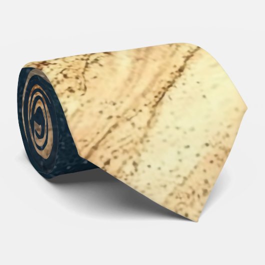 Elegant Gold Accent Tie / Elegante Krawatte Stropdas (Opgerold)