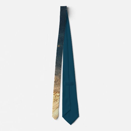 Elegant Gold Accent Tie / Elegante Krawatte Stropdas (Achterkant)