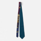 Elegant Gold Accent Tie / Krawatte Stropdas (Achterkant)