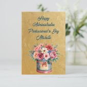 Elegant Gold Administrative Professionals Day Bedankkaart (Staand voorkant)