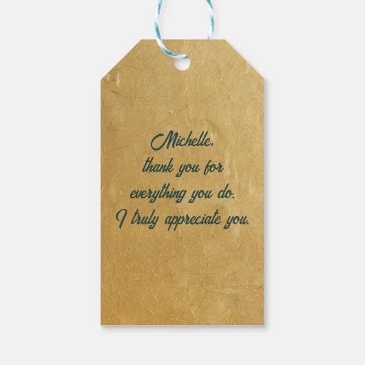 Elegant Gold Administrative Professionals Day Cadeaulabel (Achterkant)