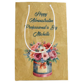 Elegant Gold Administrative Professionals Day Medium Cadeauzakje
