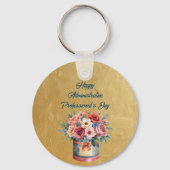 Elegant Gold Administrative Professionals Day Sleutelhanger (Achterkant)