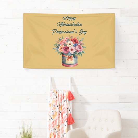Elegant Gold Administrative Professionals Day Spandoek (Insitu)