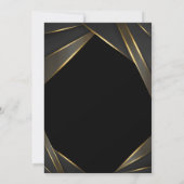 Elegant Gold Afstudeerder Pet Black Gold Afstudere Kaart (Achterkant)