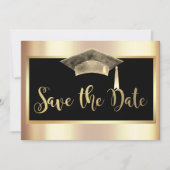 Elegant Gold Afstudeerder Pet Tassel Save Date Save The Date (Voorkant)