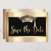 Elegant Gold Afstudeerder Pet Tassel Save Date Save The Date (Voorkant / Achterkant)