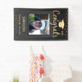 Elegant Gold Afstuderen Class of 2022 Photo Spandoek (Insitu)