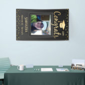 Elegant Gold Afstuderen Class of 2022 Photo Spandoek (Beurs)
