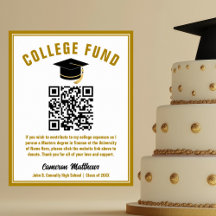 Elegant Gold Afstuderen College Fund QR-code