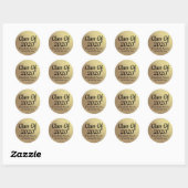 Elegant Gold Afstuderen Envelope Seals Ronde Sticker (Vel)