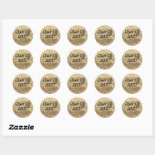 Elegant Gold Afstuderen Envelope Seals Ronde Sticker (Vel)