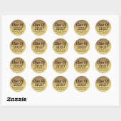 Elegant Gold Afstuderen Envelope Seals Ronde Sticker (Vel)