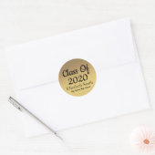 Elegant Gold Afstuderen Envelope Seals Ronde Sticker (Envelop)