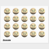 Elegant Gold Afstuderen Envelope Seals Ronde Sticker (Vel)