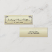Elegant Gold Afstuderen Name Kaart invoegen Contactkaartje (Voorkant / Achterkant)