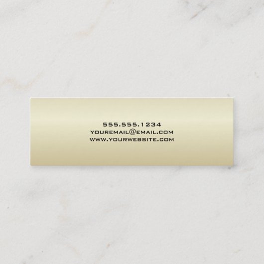 Elegant Gold Afstuderen Name Kaart invoegen Contactkaartje (Achterkant)