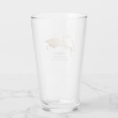Elegant Gold Afstuderen Script Beer Glas (Achterkant)
