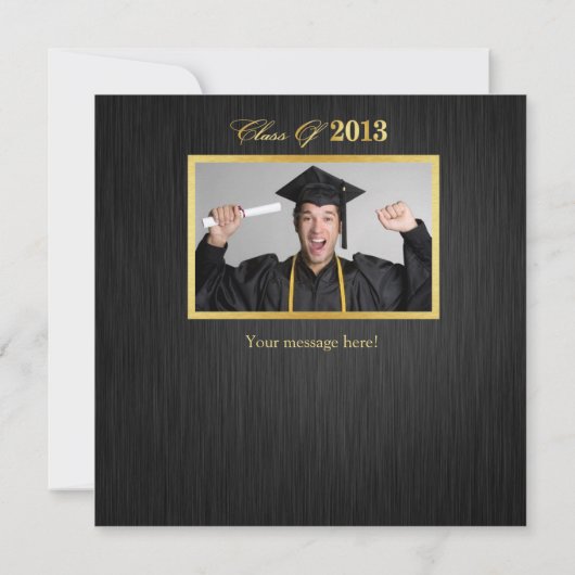 Elegant "Gold"-Afstuderen uit 2013 Hartelijk dank Bedankkaart (Achterkant)