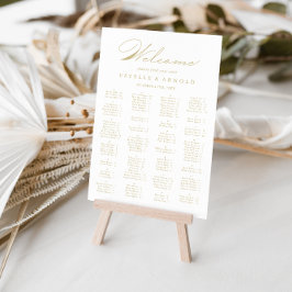 Elegant Gold Alfabetical Seating Chart Poster