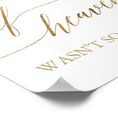 Elegant Gold als de hemel niet zo ver weg was Poster (Hoek)