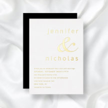 Elegant Gold Ampersand Black Wedding