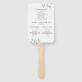 Elegant Gold Ampersand Eucalyptus Wedding Programm Handwaaier (Achterkant)