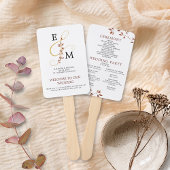 Elegant Gold Ampersand Fall Wedding Program Handwaaier